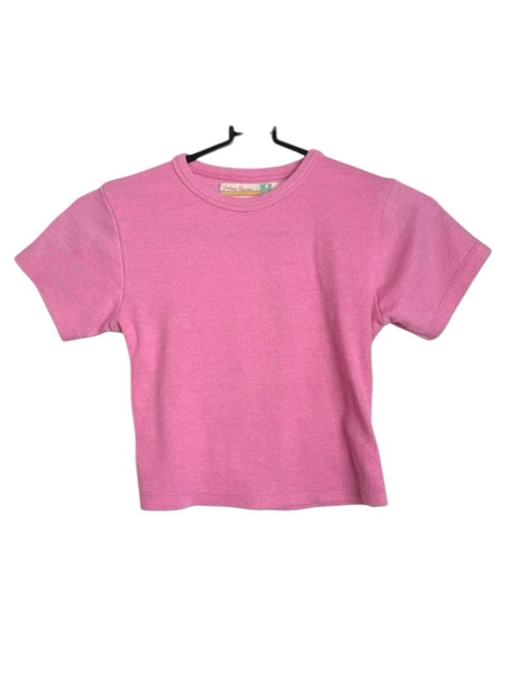 4/$25 Vintage Havana Ribbed Cut Out Cropped Top Girls Size Large 14 Pink